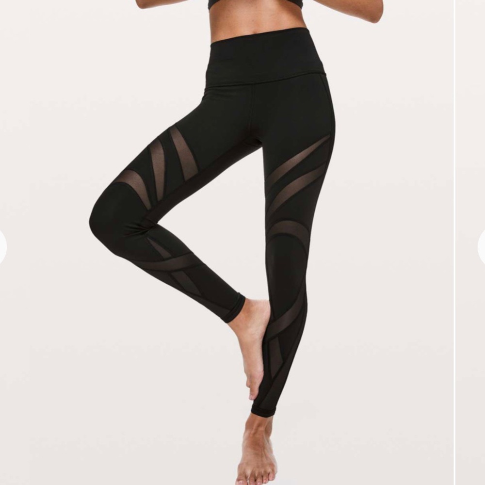 Lululemon high rise mesh wunder under leggings